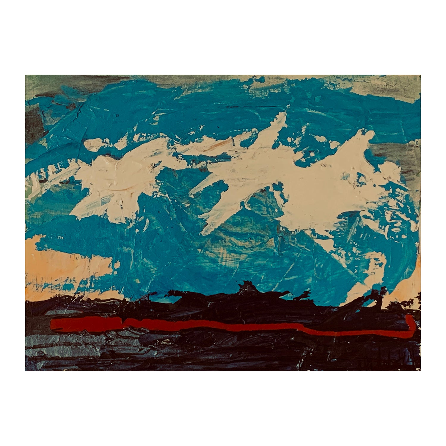 Original Oil Painting of an Ocean Landscape, 8 x 10.5 inches, by Patty Pendleton
