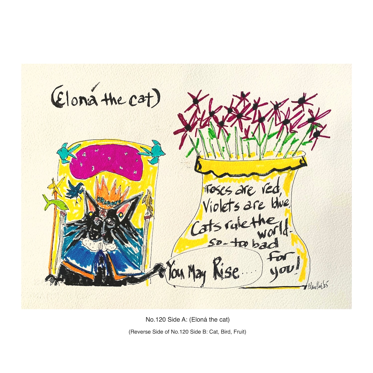 (No.120AB) Side A: Elona the Cat and Side B: Cat Bird Fruit – 2025