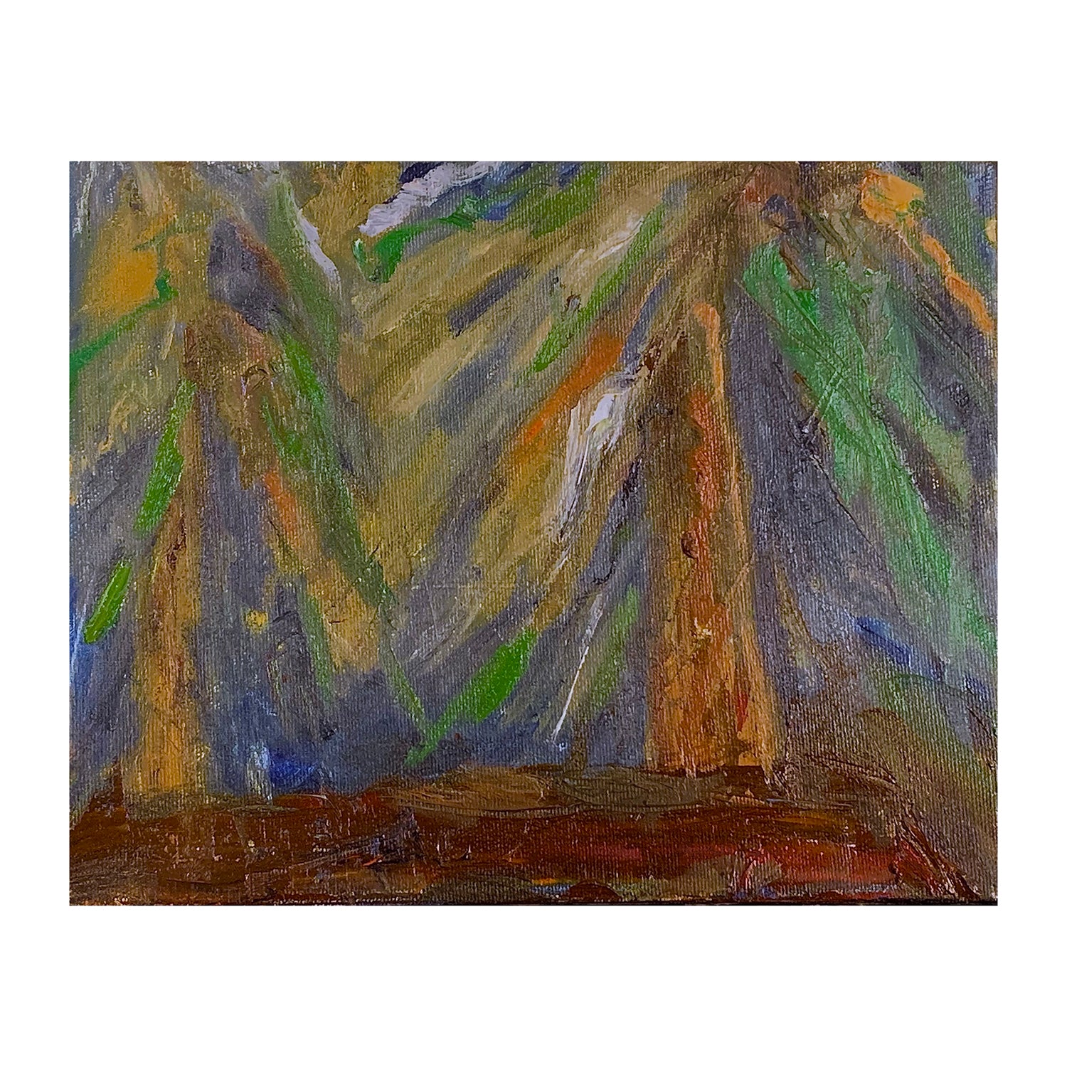 Original Oil Painting of a Forest Landscape, 8 x 10 inches, by Patty Pendleton
