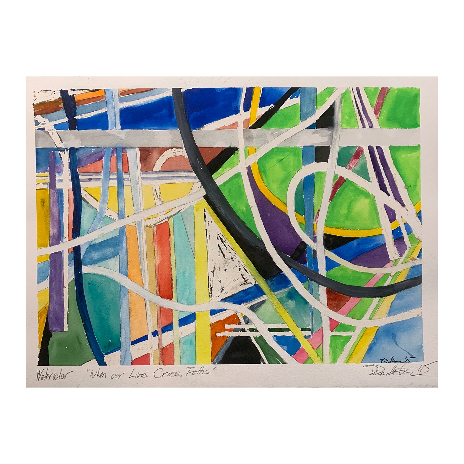 Original Abstract Watercolor Painting, 22.5 x 30.25 inches, by Patty Pendleton