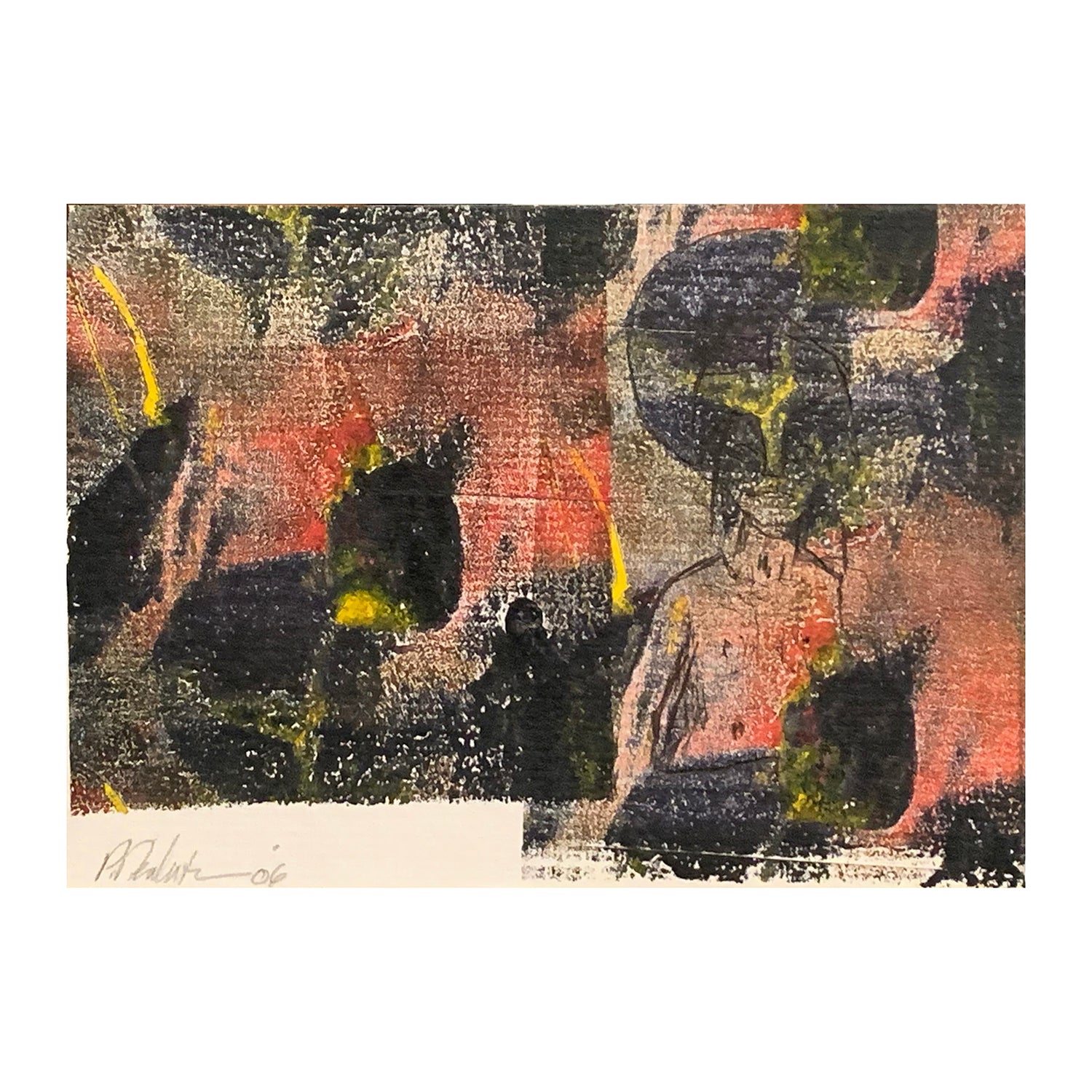 Original Acrylic Painting of Abstract Figures, 5 x 7 inches, by Patty Pendleton