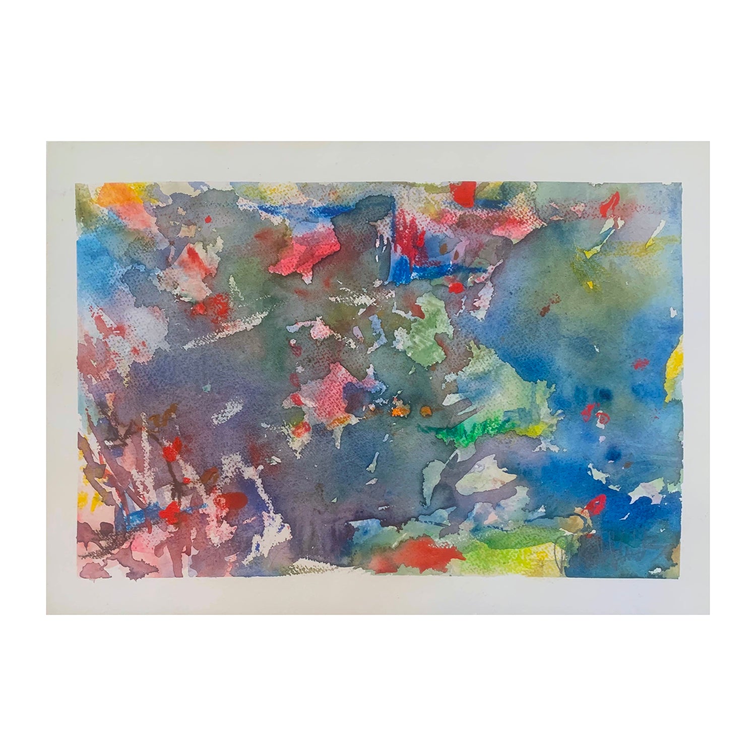 Original Watercolor Painting of an Abstract Oceanscape, 10 x 14 inches, by Patty Pendleton