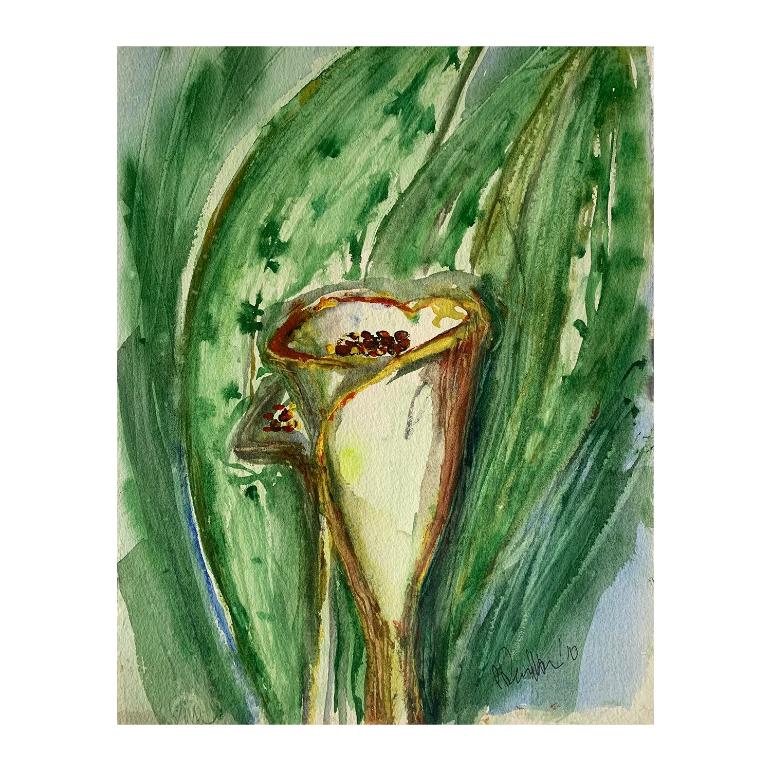 Original Watercolor Painting of a Floral Still Life, 14 x 11 inches, by Patty Pendleton