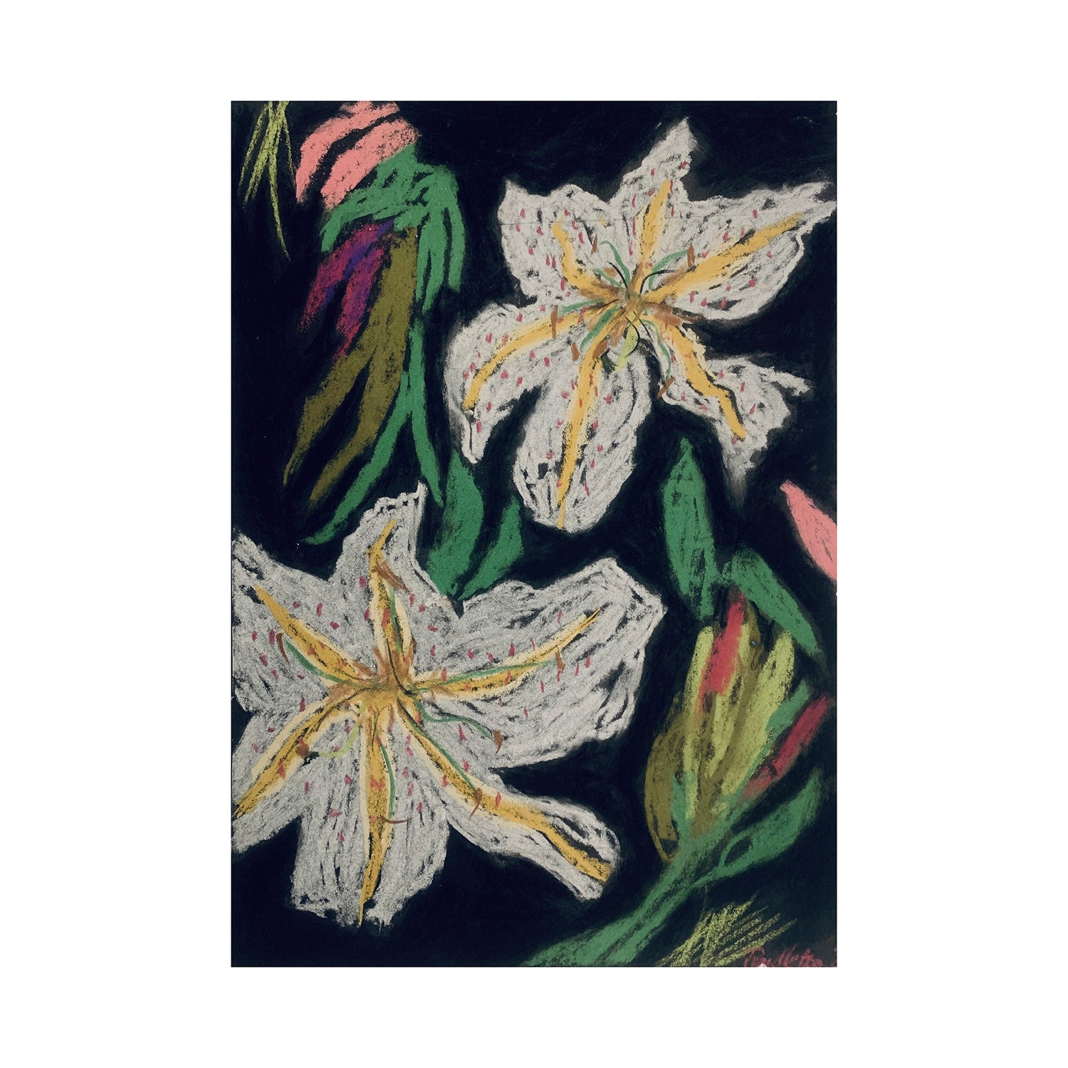 Original Pastel Painting of a Floral Still Life, 13.4 x 9.5 inches, by Patty Pendleton