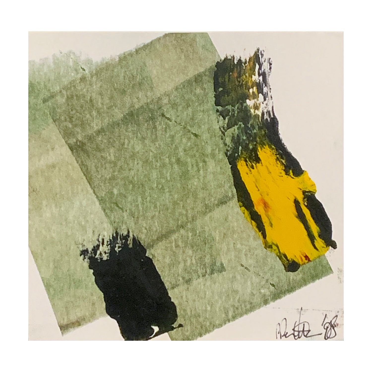 Original Abstract Oil Painting, 7 x 7.25 inches, by Patty Pendleton