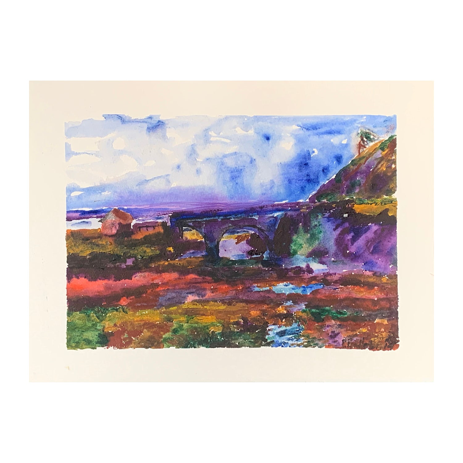 Original Watercolor Painting of a Water Landscape, 11.5 x 15 inches, by Patty Pendleton
