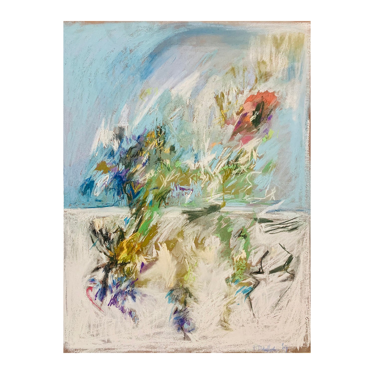 Original Soft Pastel Painting of a Landscape, 25.4 x 20.6 inches, by Patty Pendleton