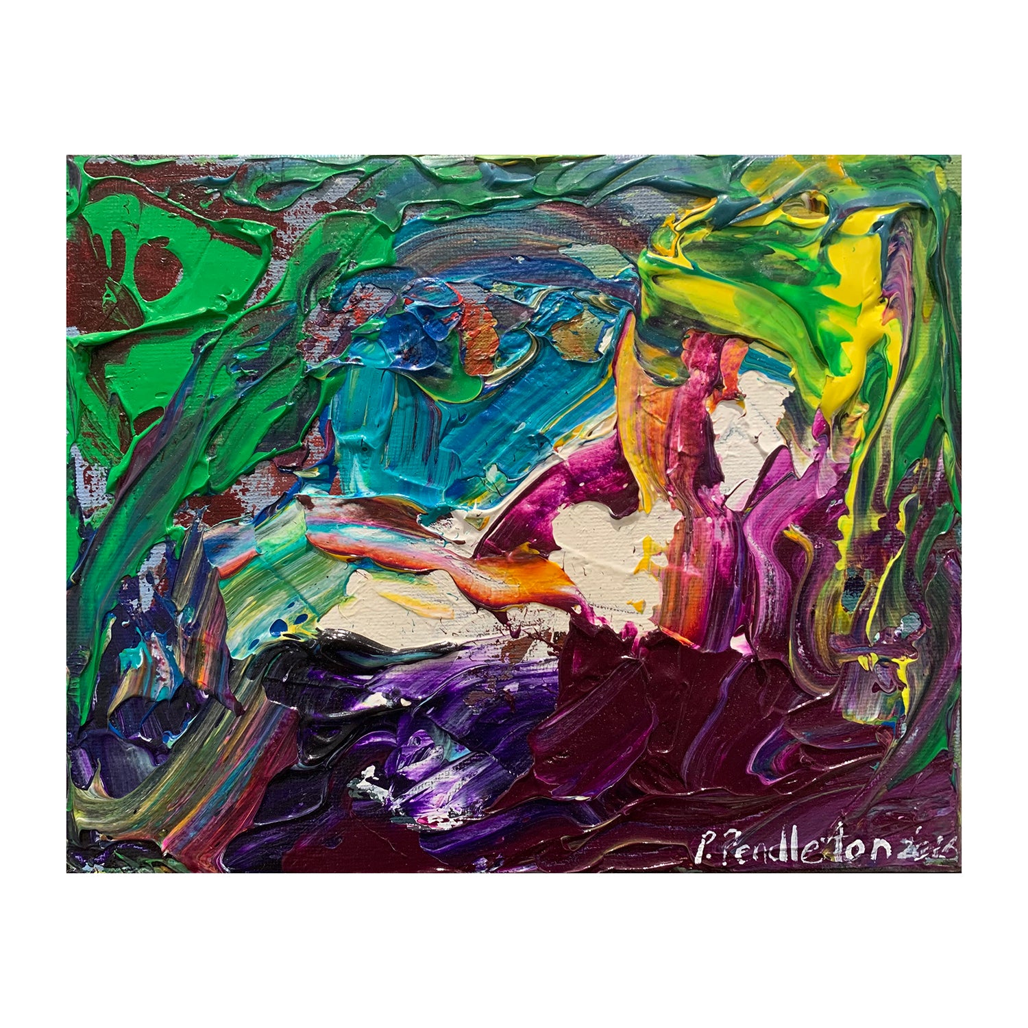 Original Oil Painting of a Abstracted Landscape, 8 x 10 inches, by Patty Pendleton