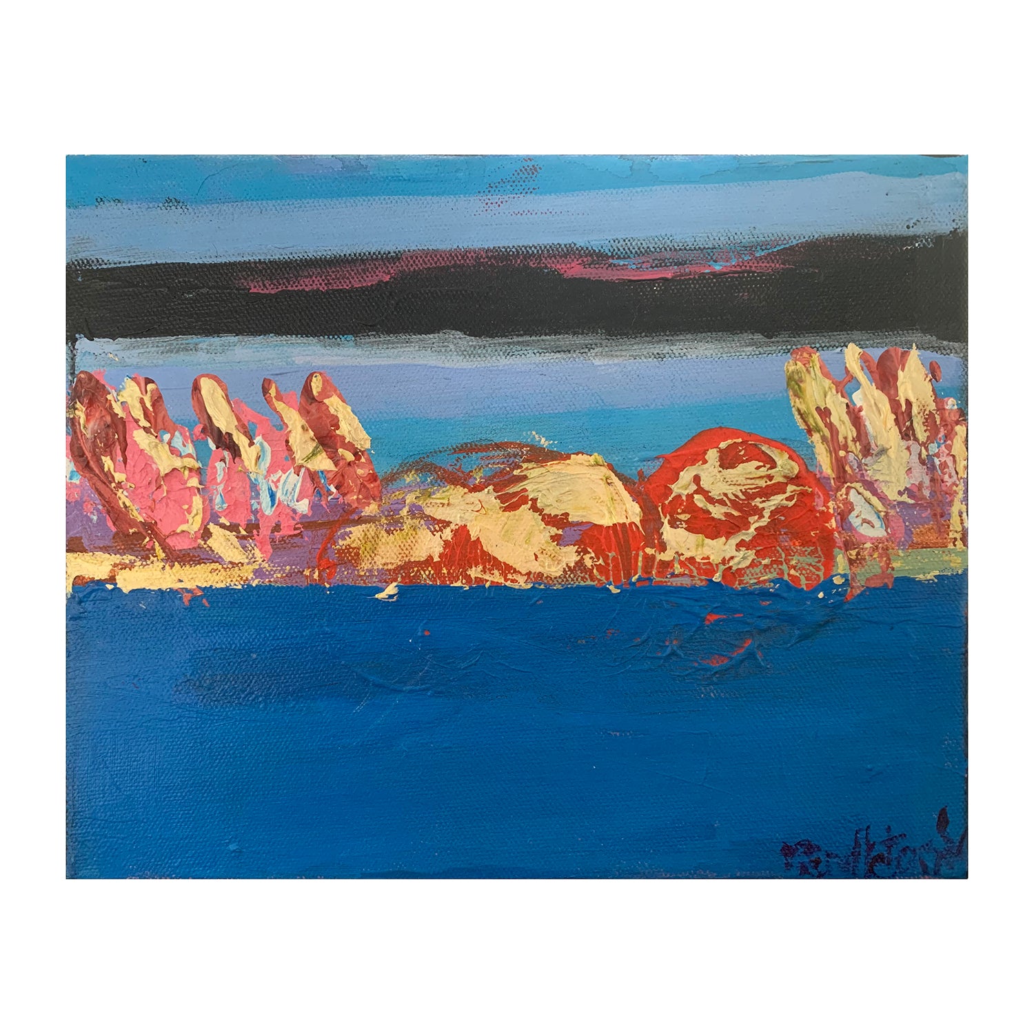 Original Acrylic Painting of an Oceanscape, 8 x 10 inches, by Patty Pendleton