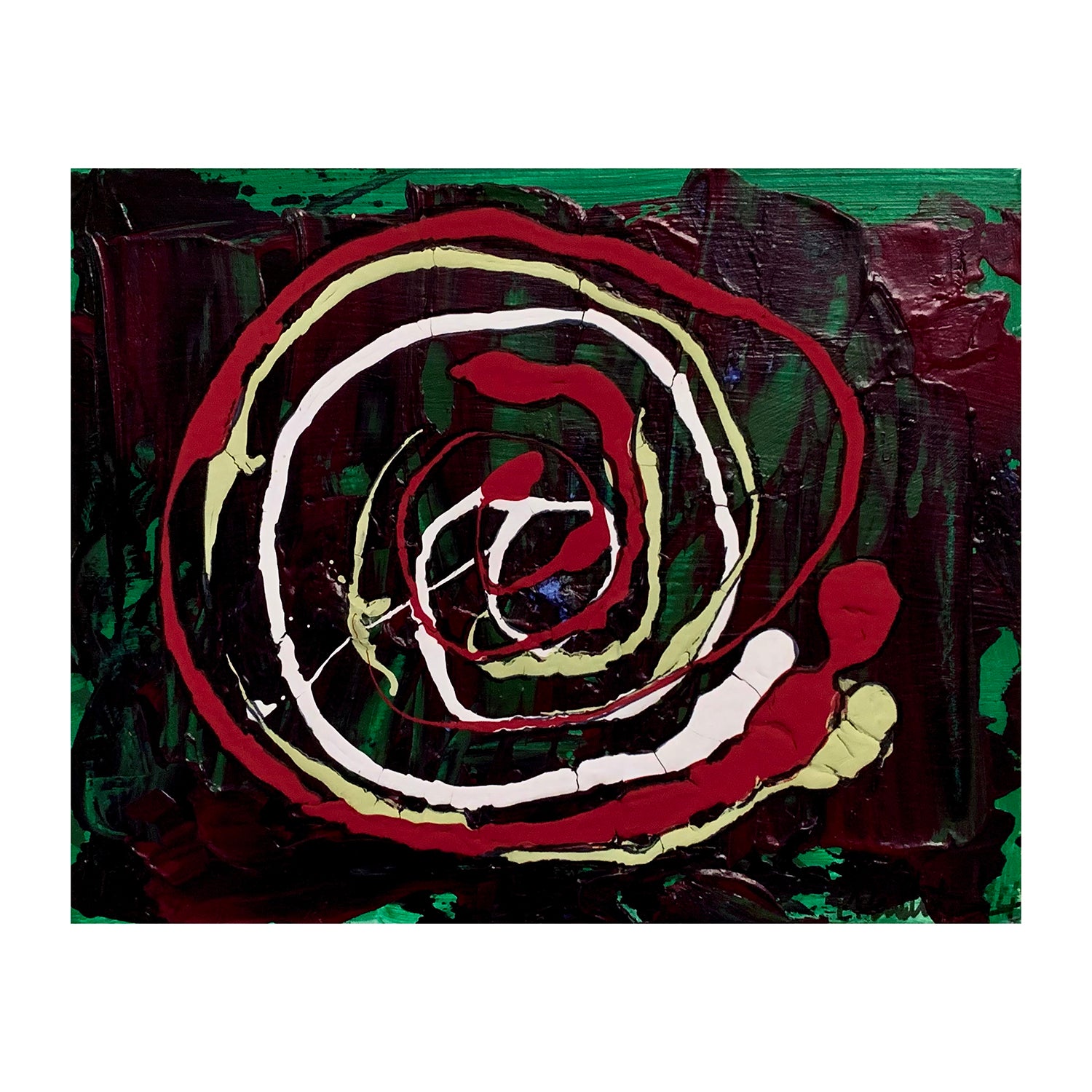 Original Acrylic Abstract Painting, 7.5 x 9.5 inches, by Patty Pendleton