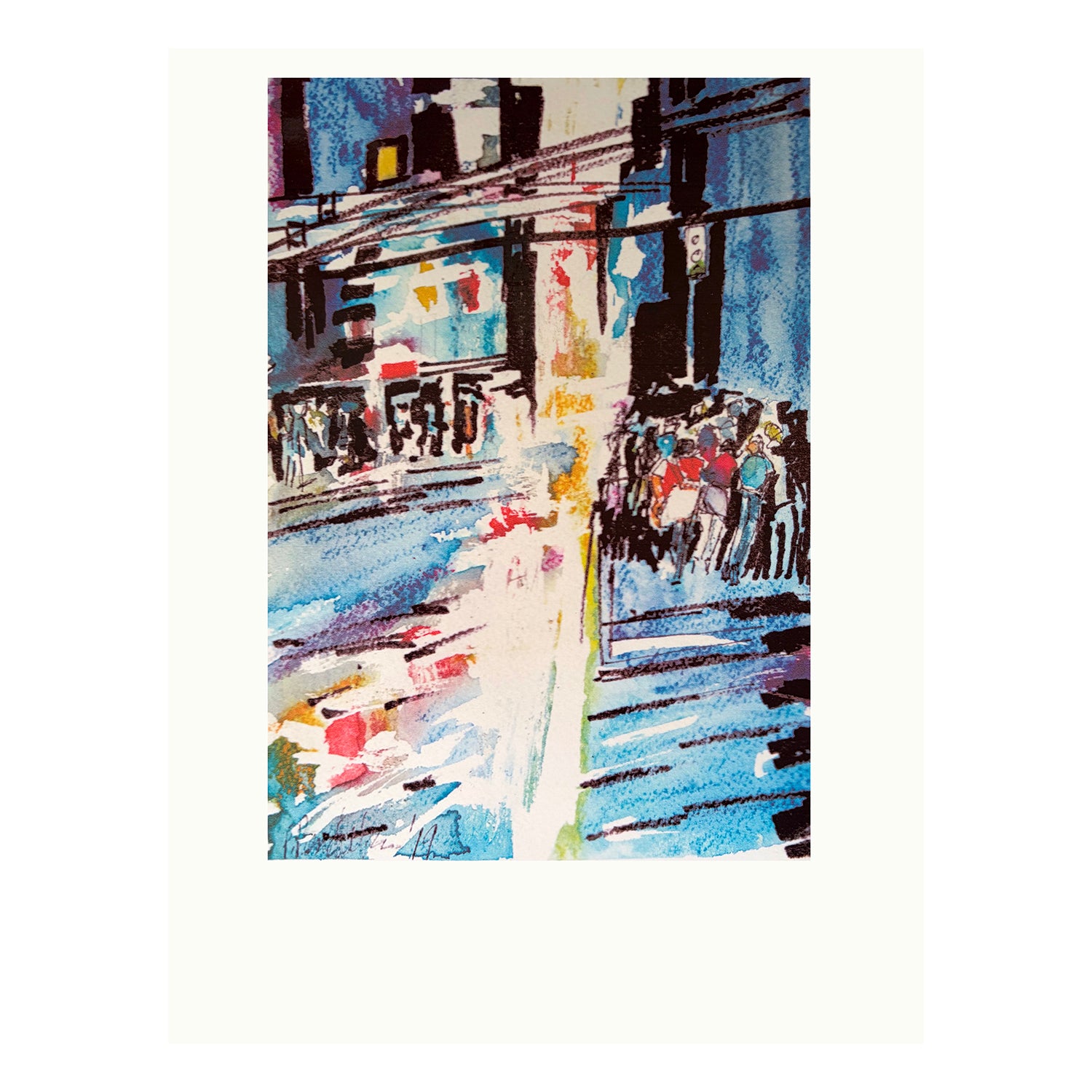 Digital Reproduction of an Evening Cityscape, 11 x 8.5 inches, by Patty Pendleton
